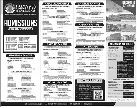 COMSATS CIIT Admission 2022 Online Apply Last Date All Campuses