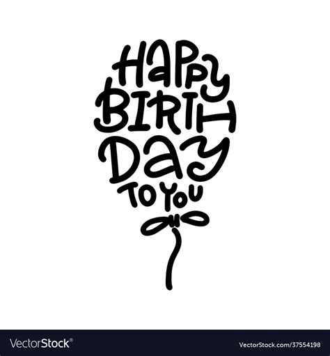 Happy Birthday Card With Creative Lettering Quote Vector Image