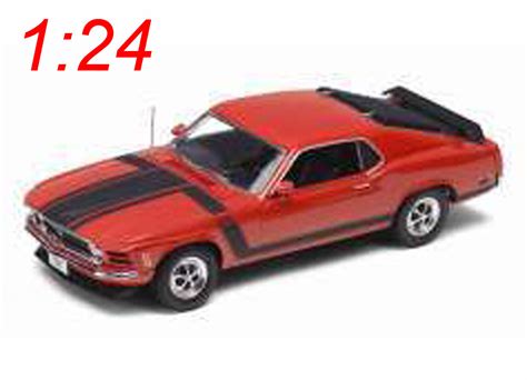 Modellauto Ford Mustang Boss 302 1970 Red Welly 124 Bei Modellauto18de