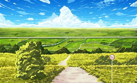Grassland Anime Wallpapers Wallpaper Cave