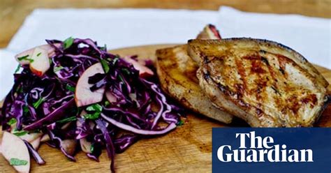 Angela Hartnetts Grilled Pork Chops With Red Cabbage And Apple Slaw