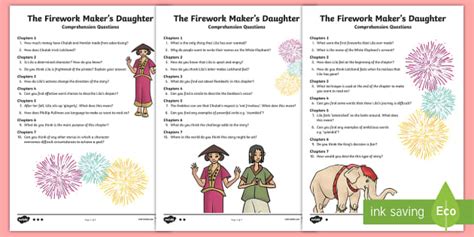 The Firework Makers Daughter Differentiated Comprehension Challenge Sheet