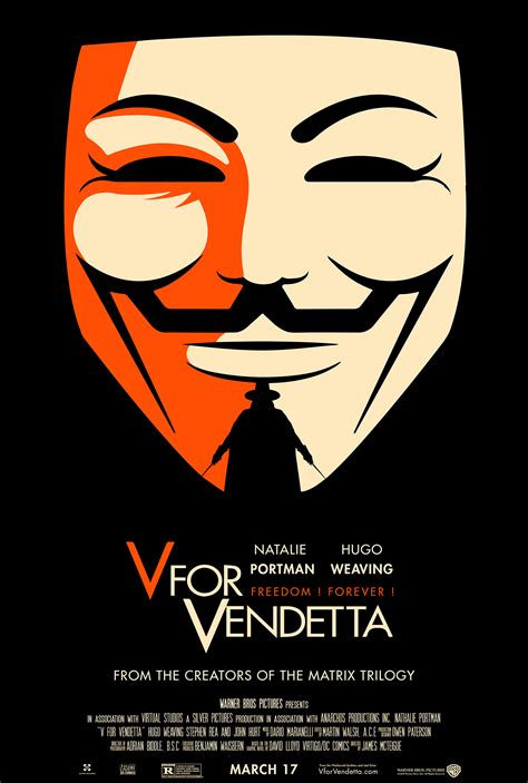 A vendetta, held as a votive, not in vain, for the value and veracity i can just picture alan moore typing the script, a dictionary open next to him at the letter v. V for Vendetta movie poster - Olly Moss style on Behance