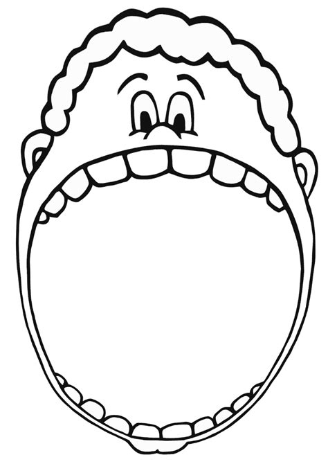 Mouth Coloring Page Coloring Page To Download And Print Coloring Home