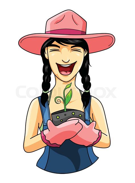 Gardener Woman Stock Vector Colourbox