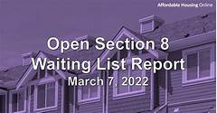 Open Section 8 Waiting List In California