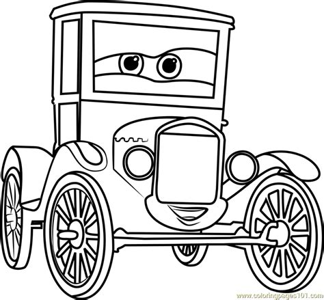 These are animated films from pixar (disney) featuring anthropomorphic cars, ie with human characteristics. Lizzie from Cars 3 Coloring Page - Free Cars 3 Coloring ...