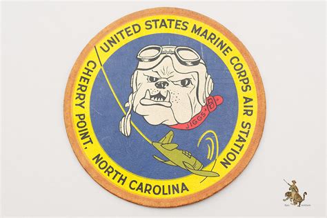 Wwii Usmc Cherry Point Leather Squadron Patch Epic Artifacts
