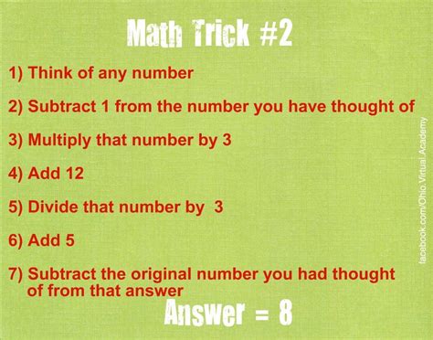 Math Trick 2 Pick Any Number Pinned With Pinvolve Funny Riddles