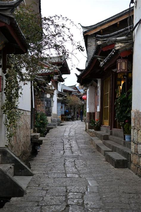 Alley And Streets In Old Town Of Lijiang Yunnan China With