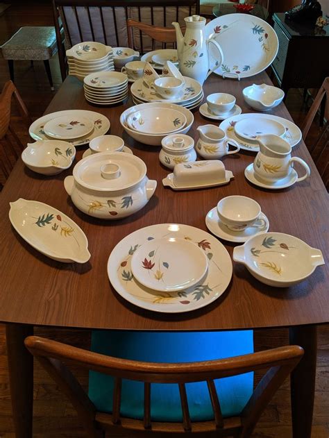 Browse a large selection of dinnerware set ideas for formal or casual dining, including dish sets, plate sets and place settings. Franciscan Autumn Leaf Dinnerware Set 40 Pc USA 50's ...
