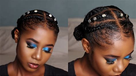 Cute Braided Hairstyle For 4c Natural Hair Super Easy Hair Style For