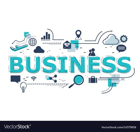 Creative Business Word Lettering Royalty Free Vector Image