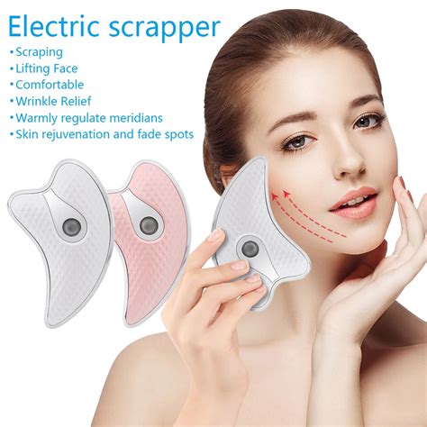 Whale Electric Face Massager Redblue Light Microcurrent Vibration Massage Scraping Board Gua
