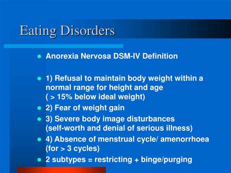 Ppt Eating Disorders Powerpoint Presentation Free Download Id797535