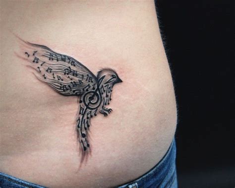 Music Bird Tattoo Music Bird Tattoos Shoulder Tattoo Music Tattoo