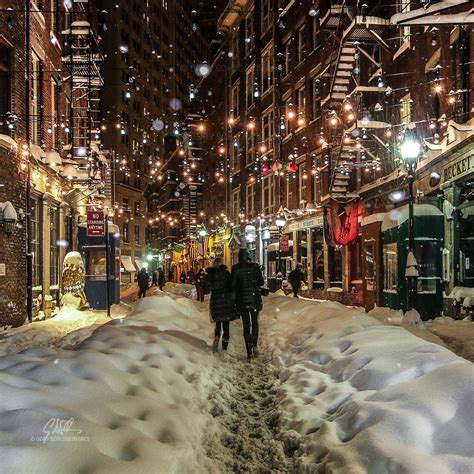 Stone Street In The Financial District Of Lower Manhattan During The