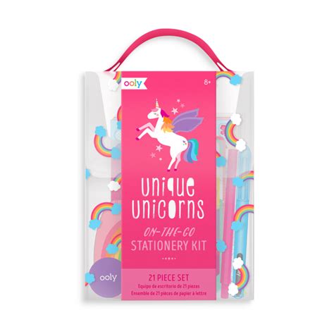 Unique Unicorns On-The-Go Stationery Kit | Stationery, Journal stationery, Art school supplies