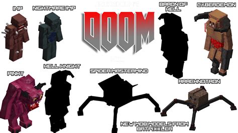 Sneak Preview Of My Minecraft Doom Mod Next Update New Models The Black Shadowed Ones Are