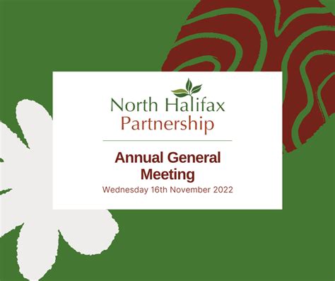 North Halifax Partnership Annual General Meeting November 16th