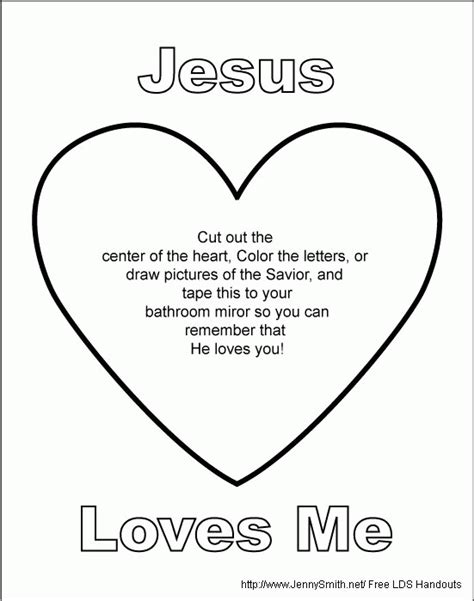 Jesus Loves Me Printable Page For Kids And For Adults Coloring Home