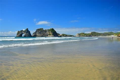 Archway Islands At Wharariki Beach New Zealand Stock Photo Image Of