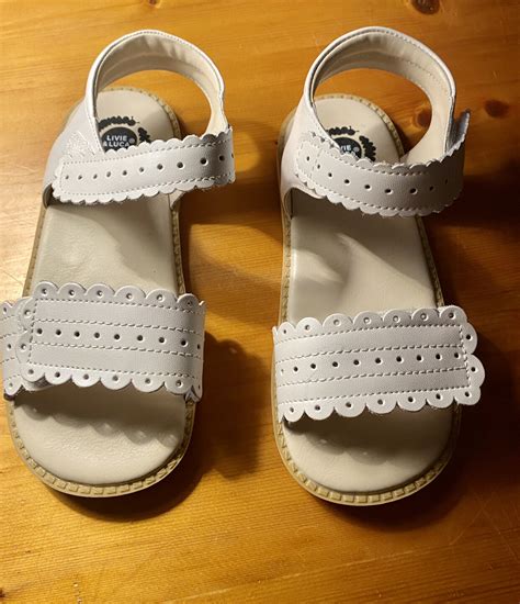 New Livie And Luca White Leather Sandals