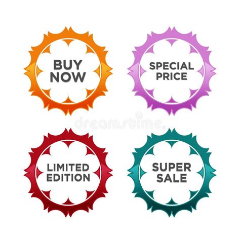 Sale Badges Discount Price Tag Sticker Vivid Advertising Offer And