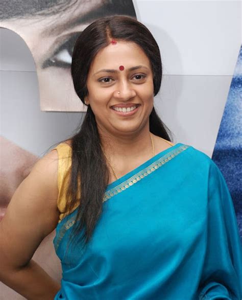 Lakshmi Ramakrishnan Hot In Blue Saree Blouse ~ Film Actressmalayalam