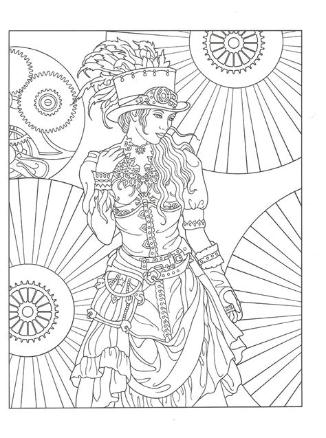 Steampunk Coloring Pages For Adults At Free