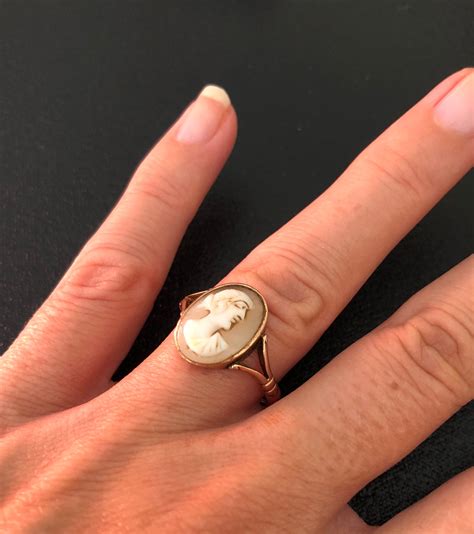 Antique Gold Cameo Ring Rose Gold Cameo Ring 19th Century Etsy Uk