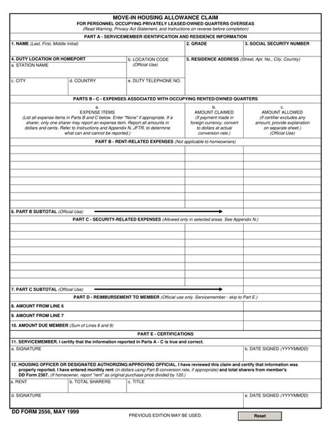 Dd Form 2556 Fill Out Sign Online And Download Fillable Pdf