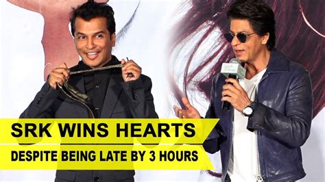 shah rukh khan wins hearts despite being late by 3 hours youtube