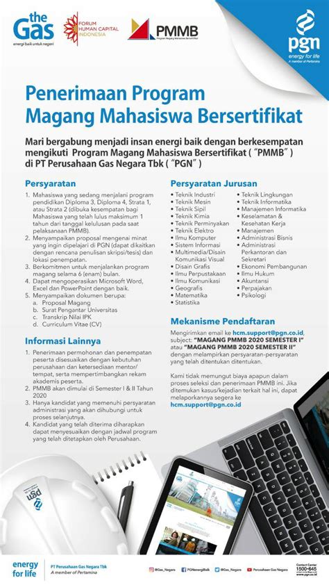 Magang BUMN Perusahaan Gas Negara (PGN) | Budi Luhur Career Center