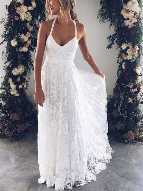 Featurebeach Wedding Dresses Backlesslace Wedding Dresses With Straps