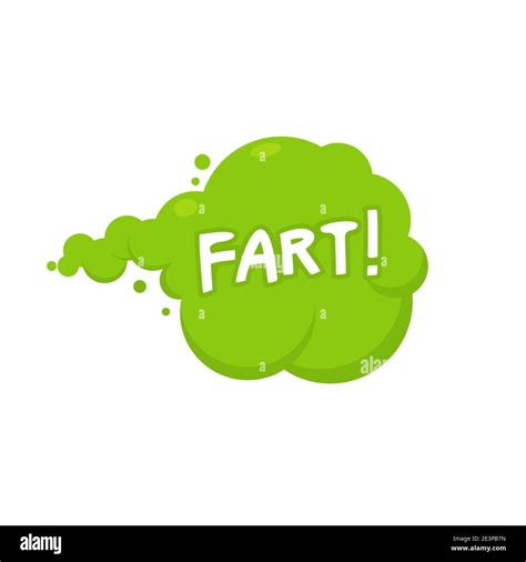 Fart Smoke Cartoon Icon Stink Fart Bad Smell Green Gas Cloud Stock