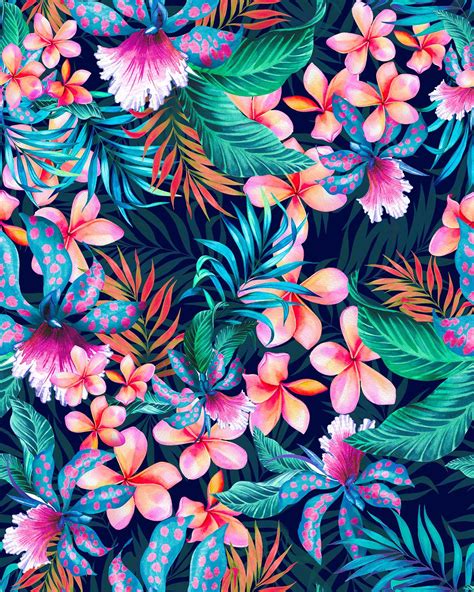 Primavera Tropical L Estampas Digitais On Behance Pattern Wallpaper