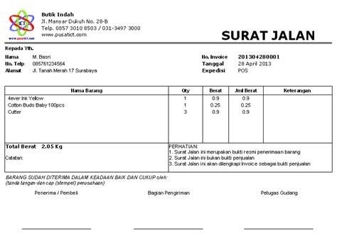 Surat Jalan & Delivery Order, Berikut Pengertian dan Contohnya