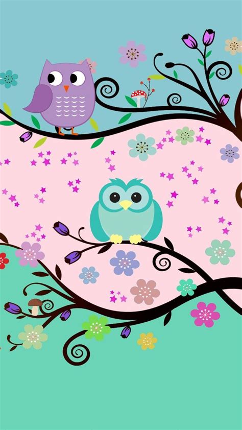 Halloween tangan yang ditarik kartun kucing hitam elemen. Download 44 Gambar Wallpaper Kartun Owl Lucu Paling Unik ...