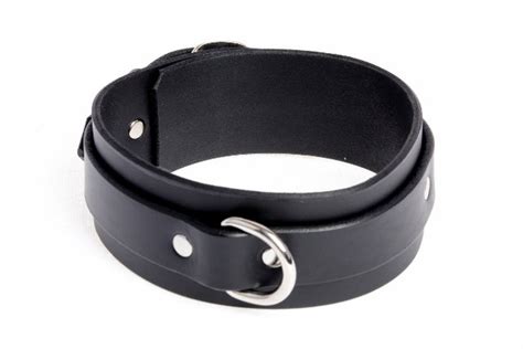 handmade black leather bdsm collar with d ring black leather collar bdsm black leather collar