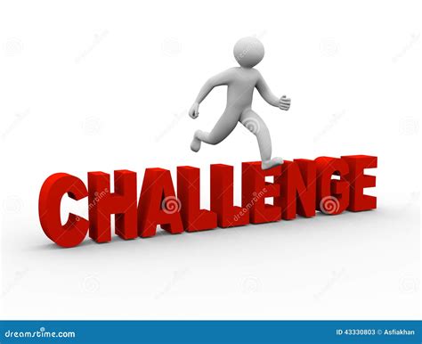 3d Man Jumping Over Challenge Stock Illustration Image 43330803