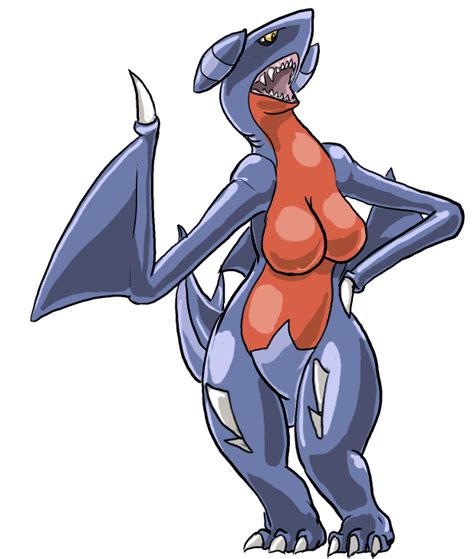 Rule 34 Anthro Breasts Colored Exposed Breasts Female Female Only Front View Garchomp Nudity