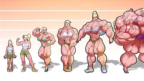 30 Days Of Female Muscle Growth Animation Dubbed Giantess Muscles