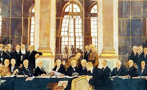 Sieger unter sich in versailles (v.l.n.r.): rbb Preußen-Chronik | Bild: Die Unterzeichnung des Versailler Vertrages