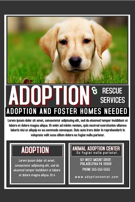 Animal Adoption Template Postermywall