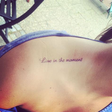 New tattoo... Live in the moment | tattoos & piercings | Pinterest