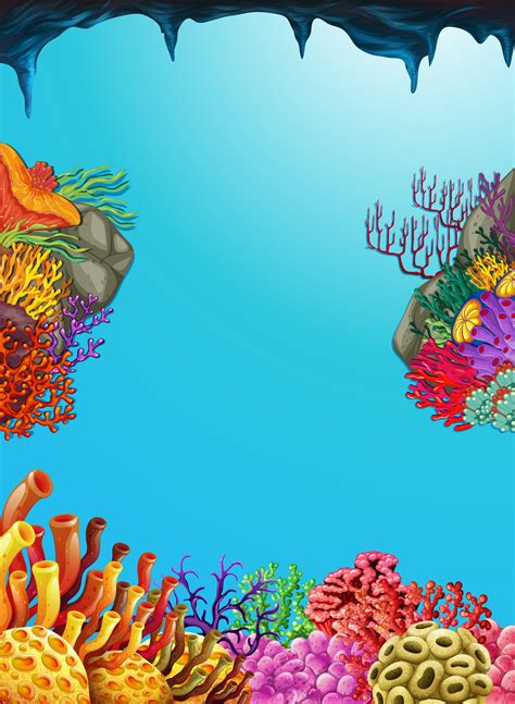 Scene With Coral Reef Underwater 446048 Vector Art At Vecteezy