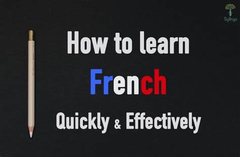 7 Tips To Help You Learn French Quickly And Effectively Sylingo