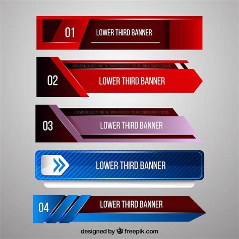 Free Vector Set Of Abstract Modern Banners For Television