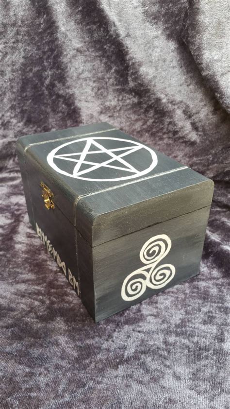 Lucifers Sigil Inverted Pentagram Rune Box Altar Satan Etsy
